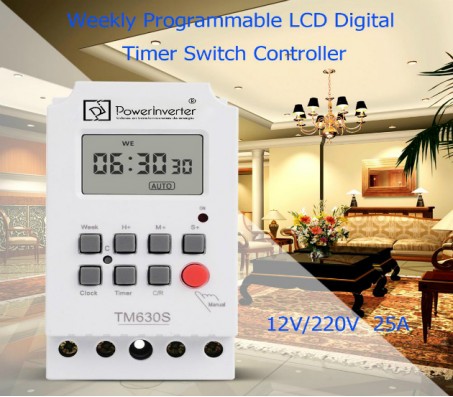 TIMER DIGITAL PROGRAMABLE 220VAC/25A